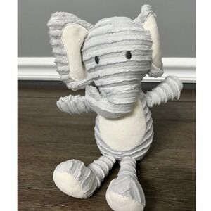 Chick Pea Gray Corduroy Elephant Plush Stuffed Animal Toy Kids Baby